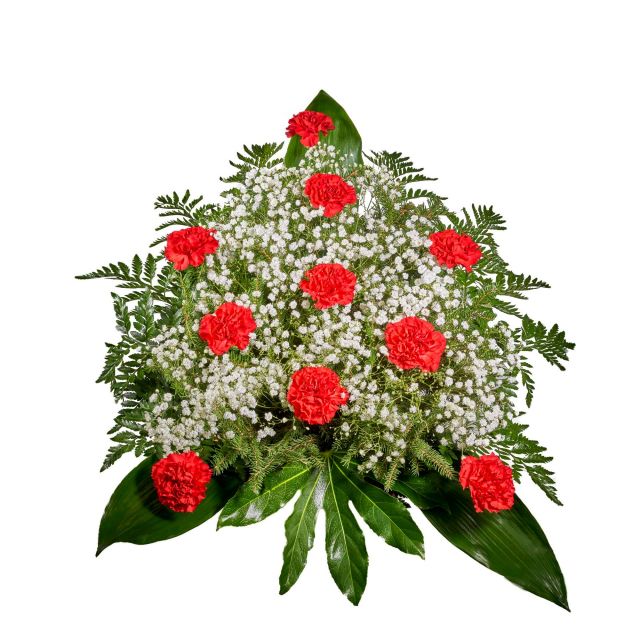 Smuteční květiny KR4 karafiáty červené