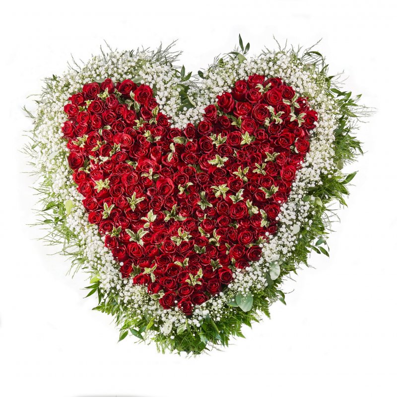 Smuteční srdce SP6 střední růže