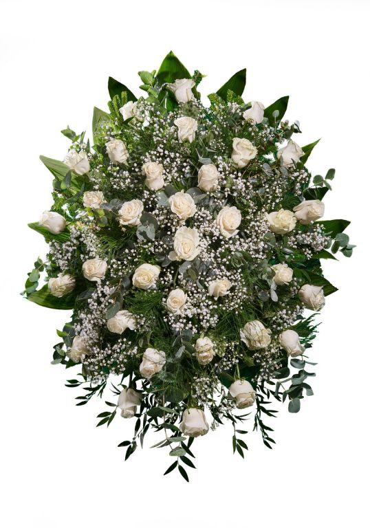 Smuteční kytice KR13 - převis - růže